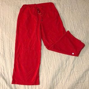 Red Wide Leg Lululemon Capris